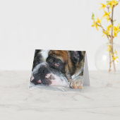 Engelse bulldog vouwbriefkaart kaart (Gele Bloem)