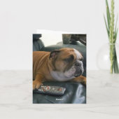 Engelse bulldog Vrolijke kerstkaarten, schattig! Feestdagen Kaart (Achterkant)