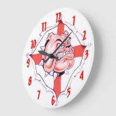 Engelse Bulldog Wall klok (Hoek)