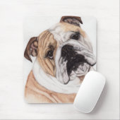 Engelse Bulldog Waterverf Painting Mousepad Muismat (Met muis)