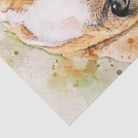 Engelse Bulldog Waterverf Tissuepapier (Detail)