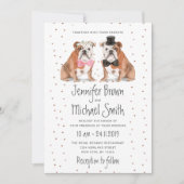 Engelse Bulldog Wedding Dogs Kaart (Voorkant)