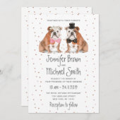 Engelse Bulldog Wedding Dogs Kaart (Voorkant / Achterkant)