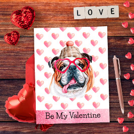 Engelse Bulldog Wees Mijn Valentijnshond Valentijn Feestdagenkaart