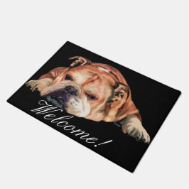 Engelse Bulldog, welkom Deurmat