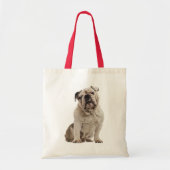Engelse Bulldog White en Tan Puppy Dog Tote Bag (Voorkant)