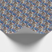 Engelse Bulldog Winter Wonderland Christmas Joy Cadeaupapier (Hoek)