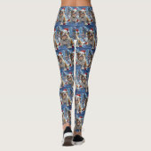 Engelse Bulldog Winter Wonderland Christmas Joy Leggings (Achterkant)