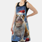 Engelse Bulldog Winter Wonderland Christmas Joy Schort (Insitu)