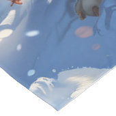 Engelse Bulldog Winter Wonderland Christmas Joy Tafelkleed (Gekanteld)