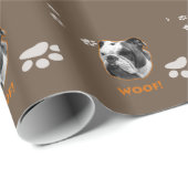 Engelse Bulldog Woof Cadeaupapier (Rol Hoek)