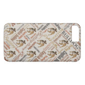 Engelse Bulldog Word Art Case-Mate iPhone Case (Achterkant (Horizontaal))
