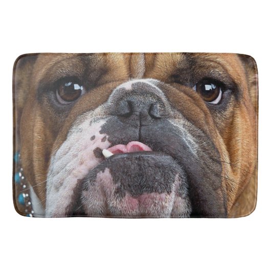 Engelse Bulldog Worp Kussen Badmat (Voorkant)