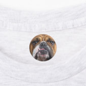 Engelse Bulldog Worp Kussen Labels (Aangebracht)
