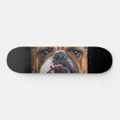 Engelse Bulldog Worp Kussen Persoonlijk Skateboard (Horizontaal)