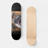 Engelse Bulldog Worp Kussen Persoonlijk Skateboard (Voorkant)