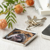 Engelse Bulldog Worp Kussen Sleutelhanger (Zijkant)