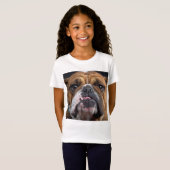 Engelse Bulldog Worp Kussen T-shirt (Voorkant volledig)