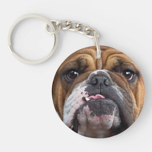 Engelse Bulldog Worpkussen Sleutelhanger (Voorkant)