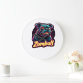 Engelse Bulldog Zombie Hond Halloween Essential T- Grote Klok (Huis)
