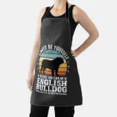 Engelse Bulldog Zonsondergang Wees Jezelf Hond Schort (Insitu)