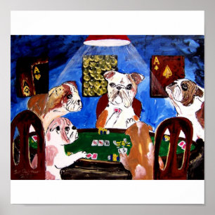 ENGELSE BULLDOGS BULL DOGS PLAYPOKER POSTER