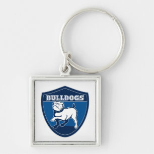 Engelse Bulldogs Cartoon Insigne Sleutelhanger