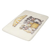 Engelse Bulldogs die een limonade stand runnen Badmat (Gekanteld)