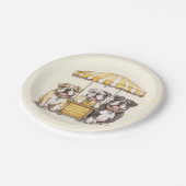 Engelse Bulldogs die een limonade stand runnen Papieren Bordje (Gekanteld)