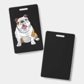 Engelse Bulldogs Geweldig Grappige Bulldog Pups Ho Badge (Voor- en achterkant)