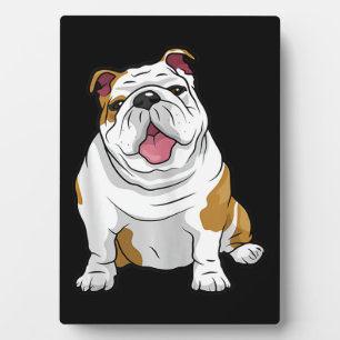 Engelse Bulldogs Geweldige Funny Bulldog Pups Dogs Fotoplaat