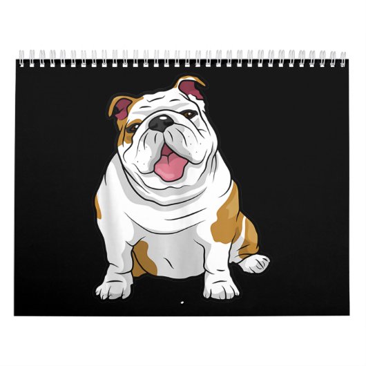 Engelse Bulldogs Geweldige Funny Bulldog Pups Dogs Kalender (Hoes)