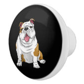 Engelse Bulldogs Geweldige Funny Bulldog Pups Dogs Keramische Knop (Rechts)