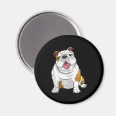 Engelse Bulldogs Geweldige Funny Bulldog Pups Dogs Magneet (Voorkant / Achterkant)
