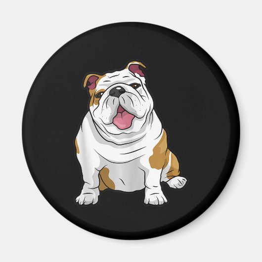 Engelse Bulldogs Geweldige Funny Bulldog Pups Dogs Magneet (Voorkant)