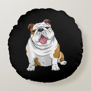 Engelse Bulldogs Geweldige Funny Bulldog Pups Dogs Rond Kussen