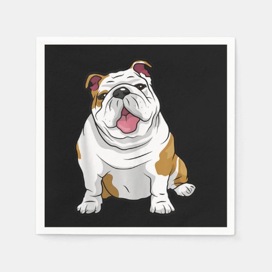 Engelse Bulldogs Geweldige Funny Bulldog Pups Dogs Servet (Voorkant)