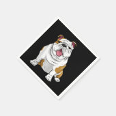 Engelse Bulldogs Geweldige Funny Bulldog Pups Dogs Servet (Hoek)