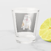 Engelse Bulldogs Geweldige Funny Bulldog Pups Dogs Shot Glas (Achterkant)