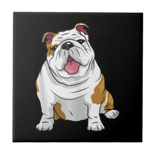 Engelse Bulldogs Geweldige Funny Bulldog Pups Dogs Tegeltje
