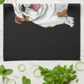 Engelse Bulldogs Geweldige Funny Bulldog Pups Dogs Theedoek (Gevouwen)