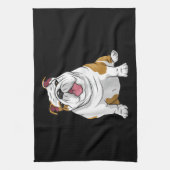 Engelse Bulldogs Geweldige Funny Bulldog Pups Dogs Theedoek (Verticaal)