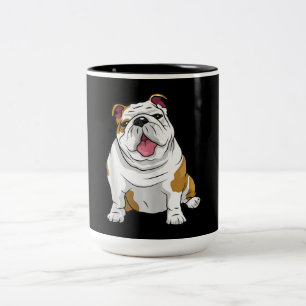 Engelse Bulldogs Geweldige Funny Bulldog Pups Dogs Tweekleurige Koffiemok