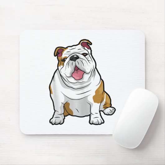 ENGELSE BULLDOGS Geweldige Funny Bulldog Pups Hond Muismat (Met muis)