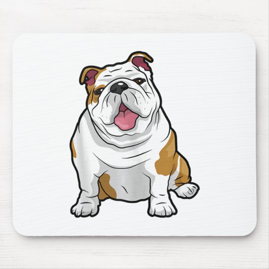 ENGELSE BULLDOGS Geweldige Funny Bulldog Pups Hond Muismat (Voorkant)