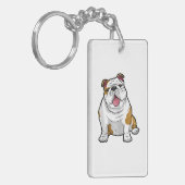 ENGELSE BULLDOGS Geweldige Funny Bulldog Pups Hond Sleutelhanger (Voorkant Links)