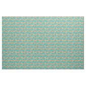 Engelse Bulldogs koffieliefturquoise Stof (Yard (91,4 cm))