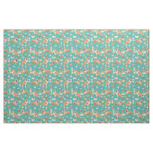 Engelse Bulldogs koffieliefturquoise Stof (Fat Quarter)