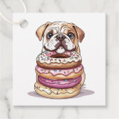 Engelse Bulldogs Sprinkled Donuts Bedankjes Labels (Voorkant)
