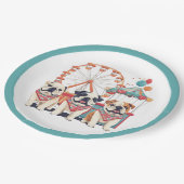 Engelse Bulldogs tijdens een carnaval Papieren Bordje (Gekanteld)